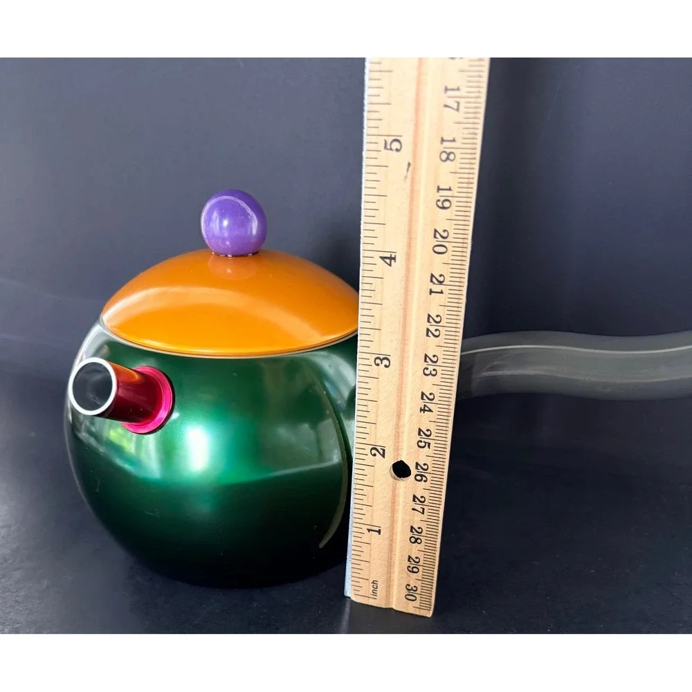 Vintage Cook Vessel Japan ChaPot Tea Maker Postmodern Memphis Style Green Orange